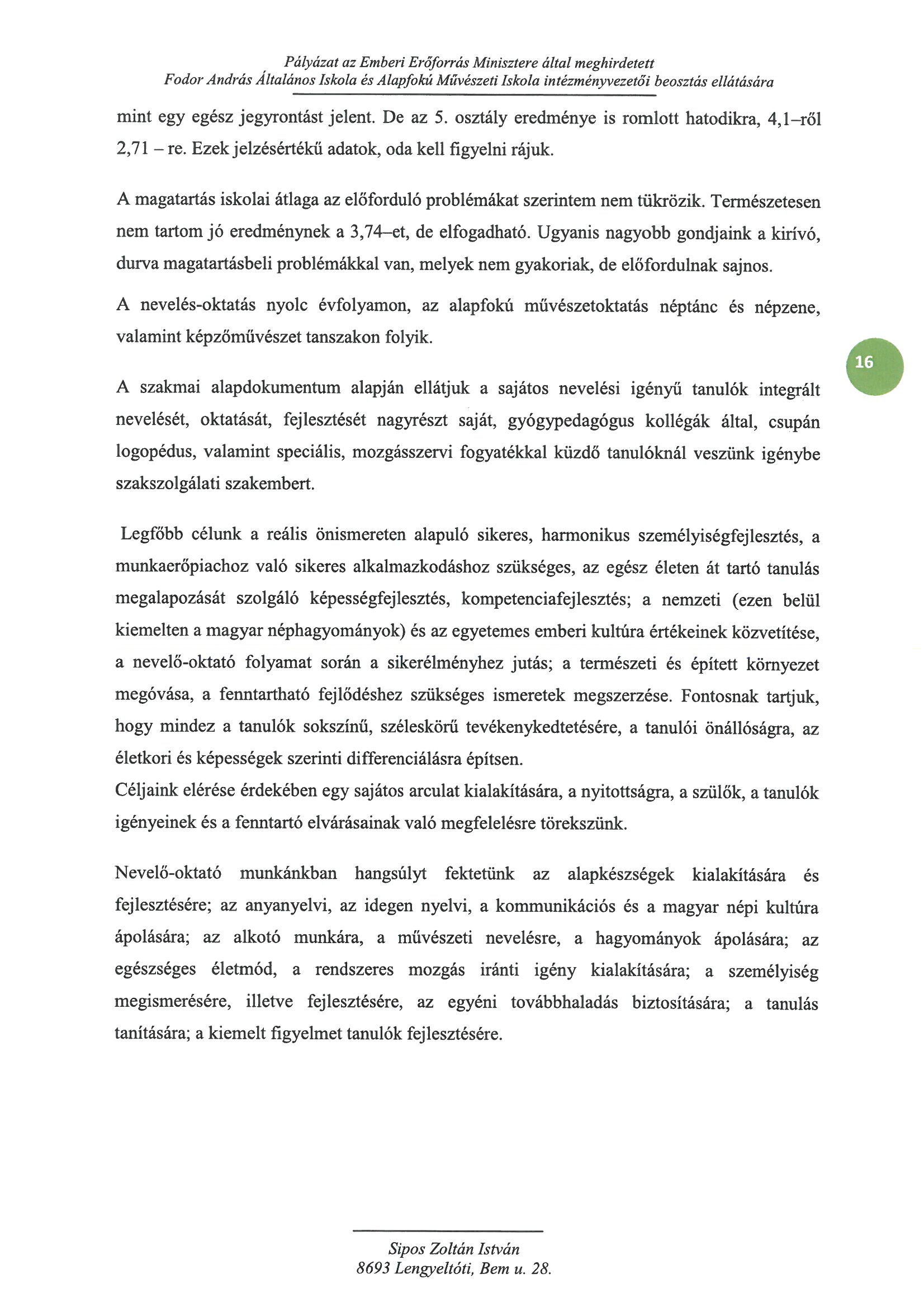 Fodor Andras Alt. Isk.  Sipos Zoltan Istvan Oldal 13